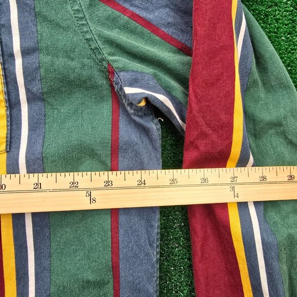 Pacsun Shirt Mens XL Multicolor Striped Button Up Long Sleeve Preppy Colorful - Picture 4 of 8